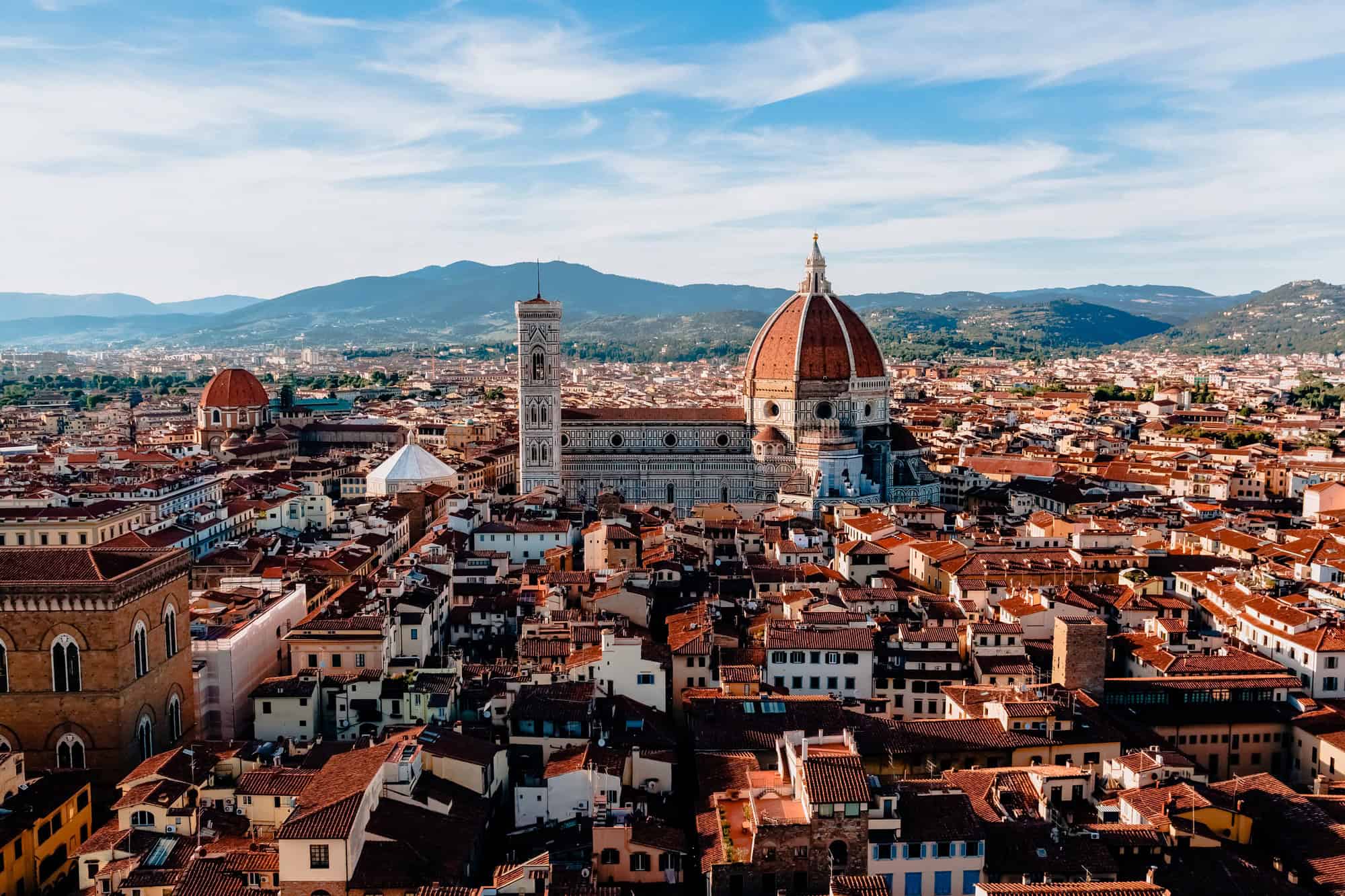 beautiful cityscape with famous Duomo cathedral in Florence, italy