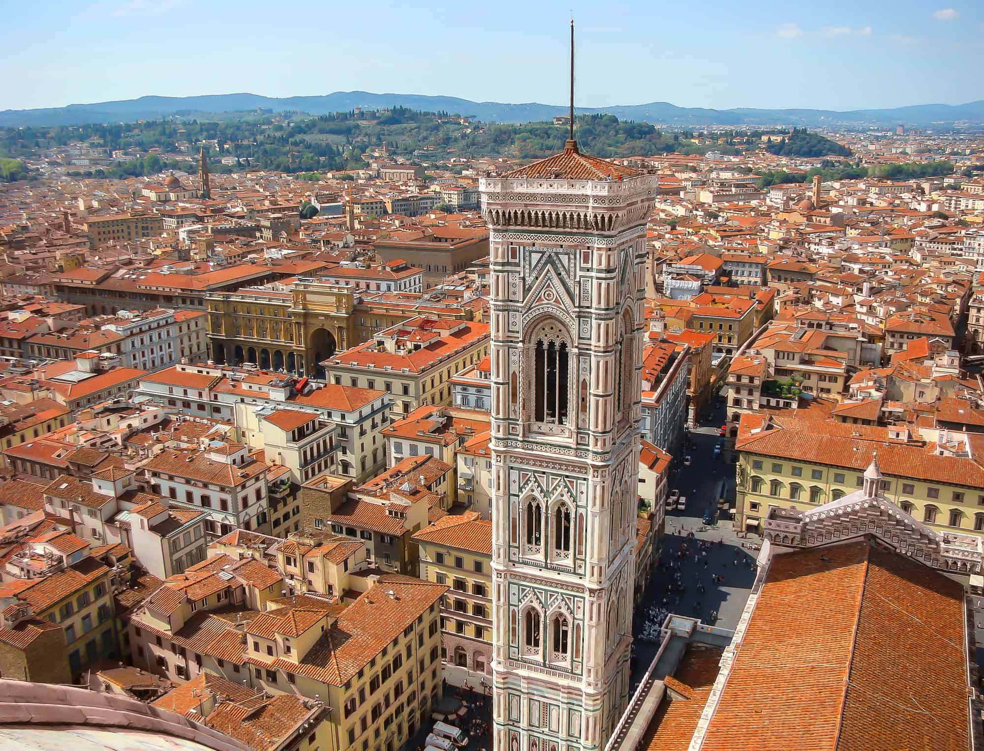 View of Duomo at historic center of Florence